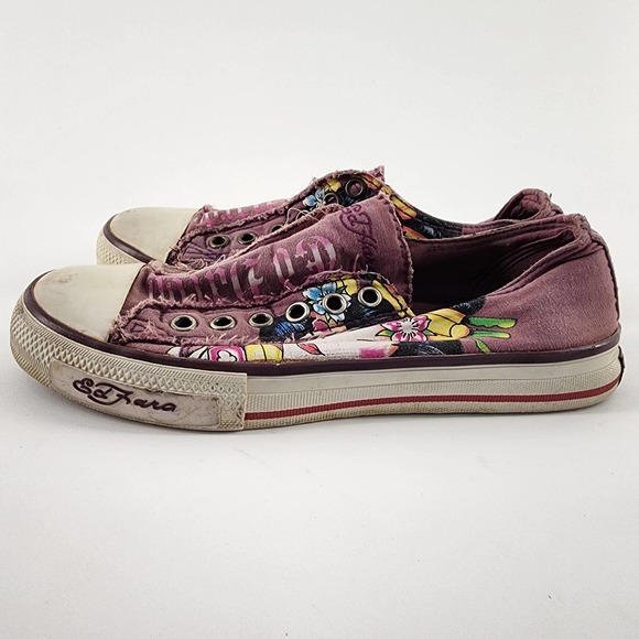 Ed Hardy Shoes - Ed Hardy Sneakers Women's 5 Slip on Shoes Purple Classiccore Skater Y2K  Preppy